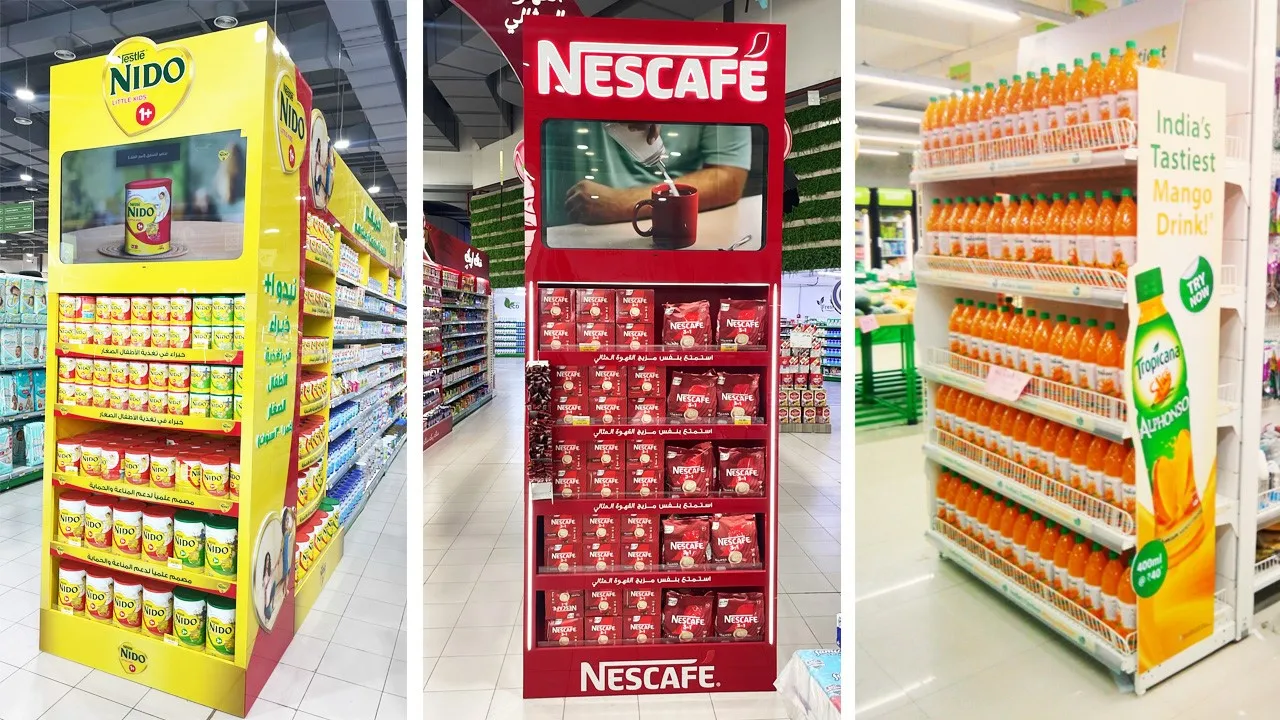 Endcap displays stand Endcap displays stand