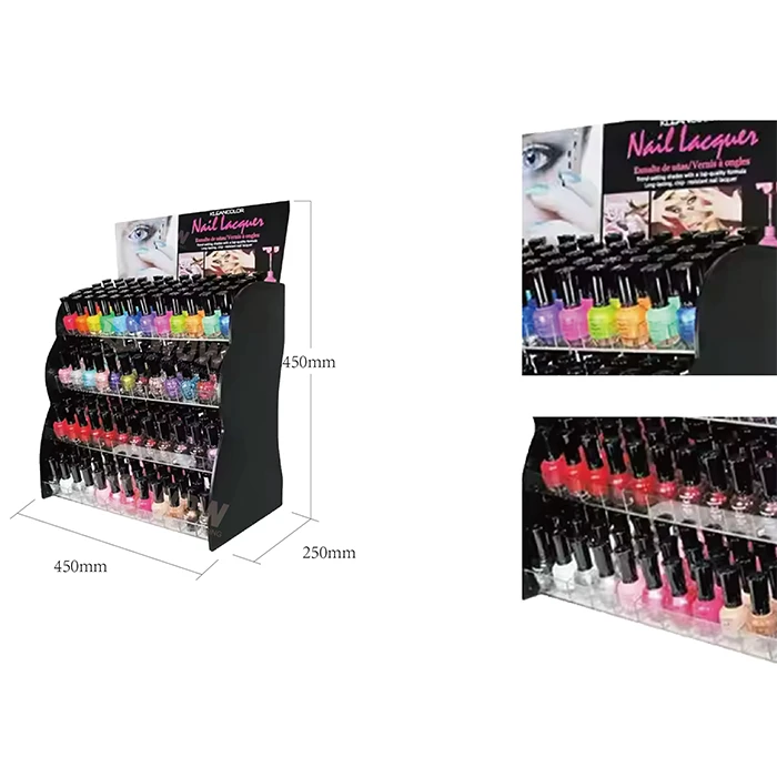 Tiered Plastic Counter Display For Nail Polish factory